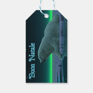 Etiquetas Para Regalos Buon Natale - Oso Polar del borde del hielo