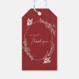 Etiquetas Para Regalos Burgundy Butterfly Card