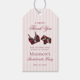 Etiquetas Para Regalos Burgundy Lingerie Shower Bachelorette Bridal Favor