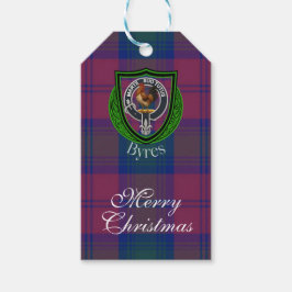Etiquetas Para Regalos Byres Scottish Clan Tartan & Crest