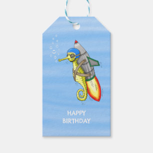 Etiquetas Para Regalos Caballito de mar cohete
