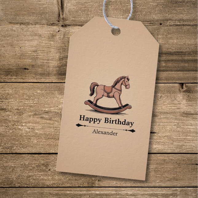 Etiquetas Para Regalos Caballo de Balanza (Rocking Horse Gift Tags)