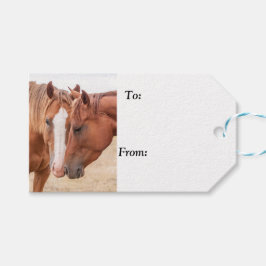 Etiquetas Para Regalos Caballos zumbando en un pasto