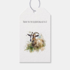 Etiquetas Para Regalos Cabra de granja acuarela, placas de espuma persona