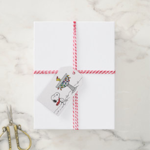 Etiquetas Para Regalos Cacahuetes   Baño de aves congelado Snoopy & Woods