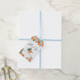Etiquetas Para Regalos Cachorrito | Favor de agradecimiento naranja para