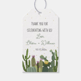 Etiquetas Para Regalos Cactus Acuarela Verde Bodas Gracias  