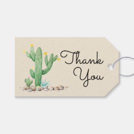 Etiquetas Para Regalos Cactus de marfil acuarela