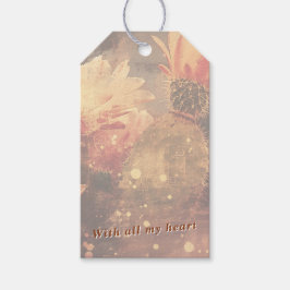 Etiquetas Para Regalos Cactus Flower Botanical Abstract