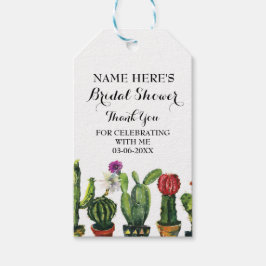 Etiquetas Para Regalos Cactus Gracias Fiesta México Ducha Bridal