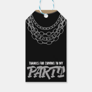 Etiquetas Para Regalos Cadenas de Plata Baile de Hip Hop de Cumpleaños