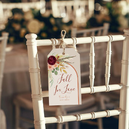 Etiquetas Para Regalos Cae Enamorada Boho Óxido Arco Flores De Pampas Nup