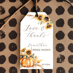 Etiquetas Para Regalos Caer en amor favores de calabaza boho girasoles