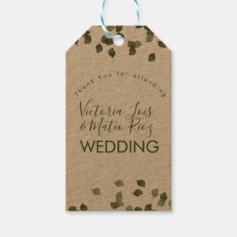 Etiquetas Para Regalos Caer en la vegetación otoñal Gracias