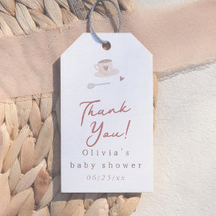 Etiquetas Para Regalos Cafe Bebe Acuarela Lindo Agradecimiento para Baby 