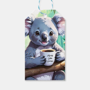 Etiquetas Para Regalos Café Cozy Jungle Koala
