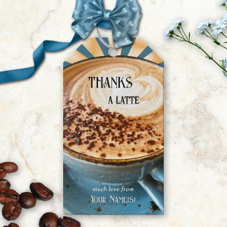 Etiquetas Para Regalos Café Lover Latte Gracias