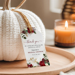 Etiquetas Para Regalos Caída En Amor Caída Calabaza Floral Gracias Por Fa