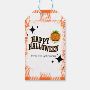 Etiquetas Para Regalos Calabaza de Jackolantern en Halloween