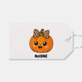 Etiquetas Para Regalos Calabaza Pequeña Naranja Adorable Halloween Person