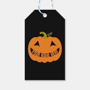 Etiquetas Para Regalos Calabaza personalizada de Halloween