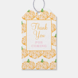 Etiquetas Para Regalos Calabaza Preppy Monograma dobla Acción de Gracias