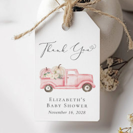Etiquetas Para Regalos Calabaza Vintage Camión Floral Bebé Chica Ducha