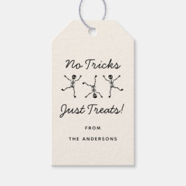 Etiquetas Para Regalos Calavera dibujada a mano en blanco y negro Hallowe