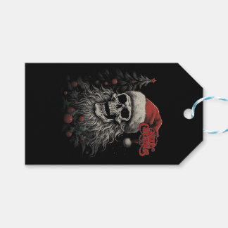 Etiquetas Para Regalos Calavera Esqueleto Divertida Navidad Feliz Santa C