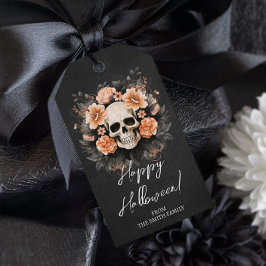 Etiquetas Para Regalos Calavera floral vintage personalizada
