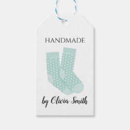 Etiquetas Para Regalos Calcetines de punto hechos a mano