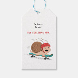 Etiquetas Para Regalos Calcomanía de caracol de dibujos animados en monop