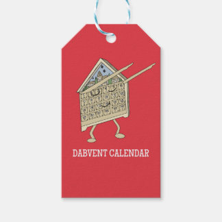 Etiquetas Para Regalos Calendario de Adviento con Dabbing Divertido Crist