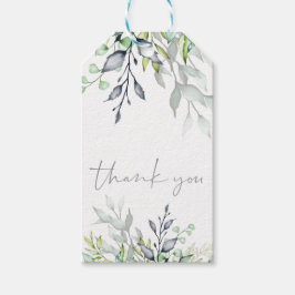 Etiquetas Para Regalos Caligrafía Botánica Agradecimiento de Boda