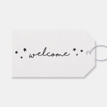 Caligrafía de bienvenida en blanco y negro. Modern