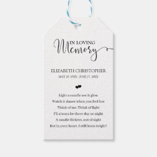 Etiquetas Para Regalos Caligrafía En El Favor De La Vela Memorial De La M