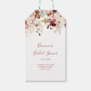 Etiquetas Para Regalos Caligrafía Graceful Floral Bridal Shower