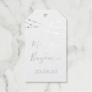 Etiquetas Para Regalos Caligrafía Nombres Boda Luces de fecha Gracias