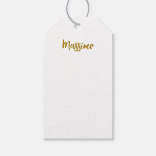 Etiquetas Para Regalos Caligrafía Profesional Elegante Color Dorado