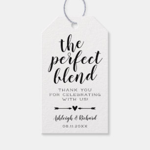 Etiquetas Para Regalos Calligrafía Corazón y Flechas La Mezcla Perfecta