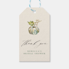 Etiquetas Para Regalos Calligraphy Pumpkin Bridal Shower Gracias