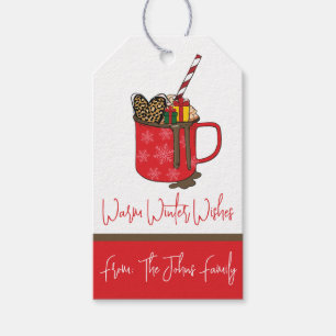 Etiquetas Para Regalos Calurosos Deseos De Invierno Caliente Festividad D