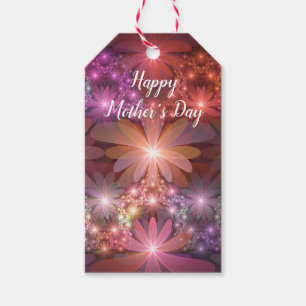 Etiquetas Para Regalos Cama De Flores Coloridas Brillantes Resumen Arte F