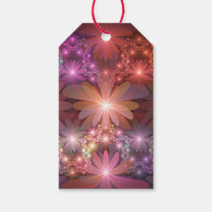 Etiquetas Para Regalos Cama De Flores Coloridas Brillantes Resumen Arte F