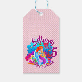 Etiquetas Para Regalos Cambiar el nombre de la edad de la sirena fiesta d