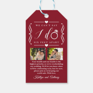 Etiquetas Para Regalos Cambio de fecha de posposición de Boda de seis pie