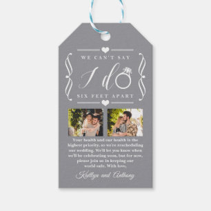 Etiquetas Para Regalos Cambio de fecha de posposición de Boda de seis pie