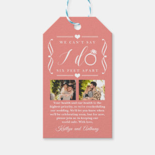 Etiquetas Para Regalos Cambio de fecha de posposición de Boda de seis pie