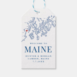 Etiquetas Para Regalos Camden Bienvenido a Maine Wedding Favor