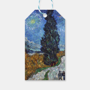 Etiquetas Para Regalos Camino con cipreses impresionismo Van Gogh